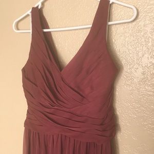 ✨Moving Sale✨ David’s Bridal Wine Long Mesh Dress